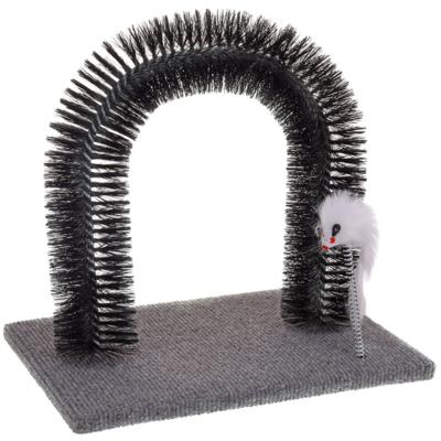 Katten speelpaal - muisje/krabpaal/borstel - poezen speeltje - 34 cm - Kattenborstelboog