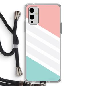 Strepen pastel: OnePlus 9 Transparant Hoesje met koord