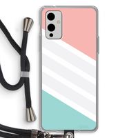 Strepen pastel: OnePlus 9 Transparant Hoesje met koord