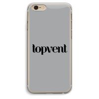 Topvent Grijs Zwart: iPhone 6 Plus / 6S Plus Transparant Hoesje