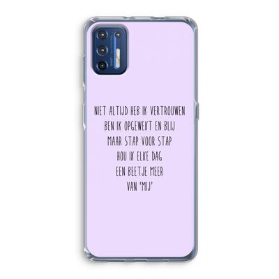 Zelfvertrouwen: Motorola Moto G9 Plus Transparant Hoesje