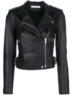 IRO veste de moto à design crop - Noir