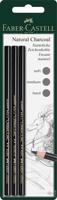 Faber Castell Houtskool Pitt Monochrome - 3 stuks op blister