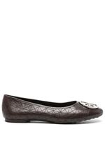 Tory Burch ballerines Double T en cuir - Marron