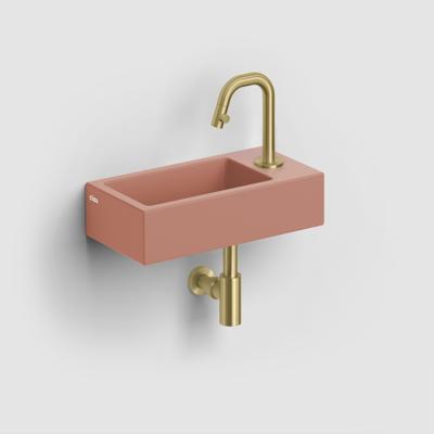Clou Flush 3 Fontein Met Kraangat Rechts Mat Roze Keramiek 36 cm