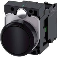 Siemens 3SU1100-0AB10-1BA0 - Drukknopschakelaar, 22 mm, rond, kunststof, zwart, gekleurd, metaal