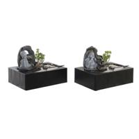 Fontän DKD Home Decor Boeddha Hars Orientaals 29 x 21 x 23 cm (2 Stuks)