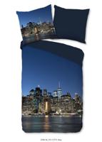Pure Dekbedovertrek "New York" - Blauw - (135x200 cm) - Microfiber