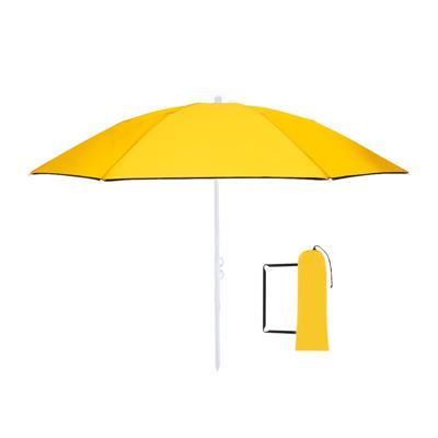 Strand Parasol Vibe - D160 cm - geel - opvouwbaar - verstelbare hoogte - met opbergtas