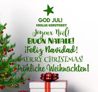 Kerststickers vrolijk kerstfeest tekst