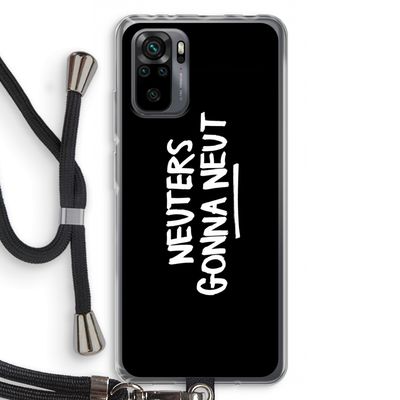 Neuters (zwart): Xiaomi Redmi Note 10 Pro Transparant Hoesje met koord