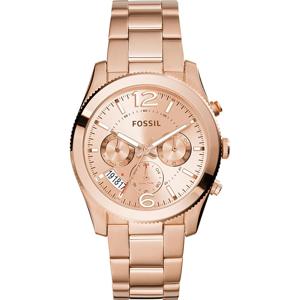 Fossil Dames ES3885 &apos;Perfect Boyfriend&apos; multifunctioneel Rosekleurig roestvrijstalen horloge - goud