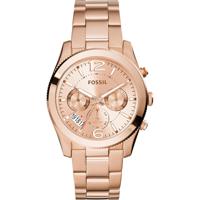 Fossil Dames ES3885 'Perfect Boyfriend' multifunctioneel Rosekleurig roestvrijstalen horloge - goud Fossil Dames ES3885 'Perfect Boyfriend' multifunctioneel Rosekleurig roestvrijstalen horloge - goud