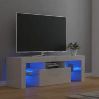Tv-meubel met LED-verlichting 120x35x40 cm hoogglans wit