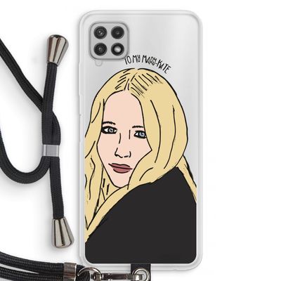 Mary Kate: Samsung Galaxy A22 4G Transparant Hoesje met koord