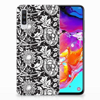 Samsung Galaxy A70 | TPU Case | Black Flowers Samsung Galaxy A70 | TPU Case | Black Flowers