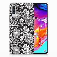 Samsung Galaxy A70 | TPU Case | Black Flowers