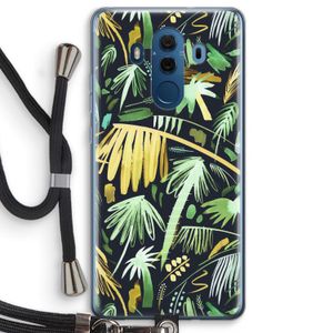 Tropical Palms Dark: Huawei Mate 10 Pro Transparant Hoesje met koord