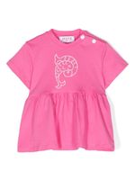 PUCCI Junior robe évasée à appliqué poisson - Rose