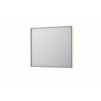 INK SP32 spiegel - 90x4x80cm rechthoek in stalen kader incl indir LED - verwarming - color changing - dimbaar en schakelaar - geborsteld RVS 8410053