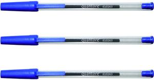 50x Quantore balpen met dop blauw medium