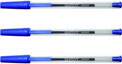 50x Quantore balpen met dop blauw medium