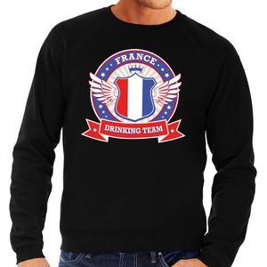 Zwart France drinking team sweater heren