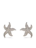 Amina Muaddi boucles d'oreilles Astra serties de cristaux - Argent - thumbnail