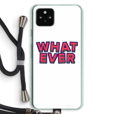 Whatever: Pixel 5a 5G Transparant Hoesje met koord