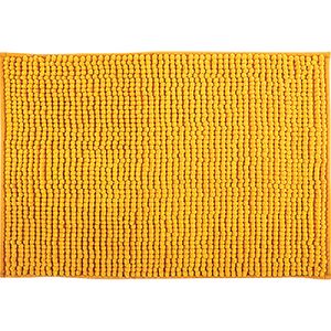 MSV Badkamerkleed/badmat tapijtje voor op de vloer - saffraan geel - 50 x 80 cm - Microvezel   -