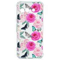 Google Pixel 9a Hoesje - Butterfly Roses TPU Antishock Google Pixel 9a Hoesje - Butterfly Roses TPU Antishock