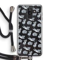 Poezen: Samsung Galaxy J8 (2018) Transparant Hoesje met koord