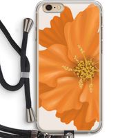 Orange Ellila flower: iPhone 6 PLUS / 6S PLUS Transparant Hoesje met koord