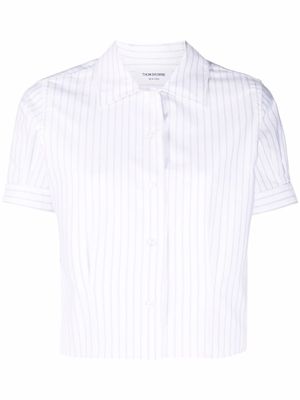 Thom Browne chemise Oxford à fines rayures - Bleu