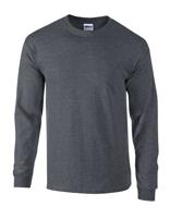 Gildan G2400 Ultra Cotton™ Long Sleeve T-Shirt - Dark Heather - M - thumbnail