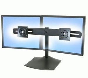 Ergotron 33-322-200 Monitorvoet 2-voudig 48,3 cm (19) - 61 cm (24) Zwart, Antraciet Staand, Kantelbaar, Draaibaar