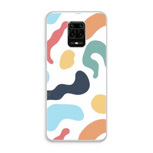 Memphis Shapes Blue: Xiaomi Redmi Note 10 Lite Transparant Hoesje