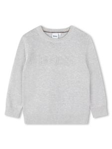 BOSS Kidswear sweat en coton à logo embossé - Gris