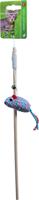 Katten-speelgoed hengel raffia muis bel roze - Gebr de boon