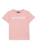 Balmain Kids t-shirt à logo floqué - Rose