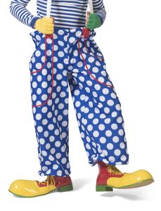 Clownsbroek Blauw/Wit Gestippeld