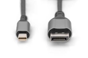 Digitus DB-340106-020-S DisplayPort-kabel DisplayPort / Mini-displayport Aansluitkabel DisplayPort-stekker, Mini DisplayPort-stekker 2 m Zwart DisplayPort 1.4,