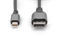 Digitus DB-340106-020-S DisplayPort-kabel DisplayPort / Mini-displayport Aansluitkabel DisplayPort-stekker, Mini DisplayPort-stekker 2 m Zwart DisplayPort 1.4, - thumbnail