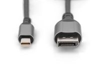 Digitus DB-340106-020-S DisplayPort-kabel DisplayPort / Mini-displayport Aansluitkabel DisplayPort-stekker, Mini DisplayPort-stekker 2 m Zwart Afgeschermd, - thumbnail