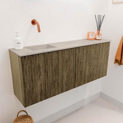 Toiletmeubel Mondiaz Joya Dlux | 100 cm | Meubelkleur Dusk | Faye wastafel Opalo Wasbak Links | Zonder kraangat(en)