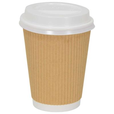 VidaXL Papieren koffiebekerdeksels ø90mm 12oz en 16oz 1000st kunststof