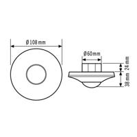 ESYLUX EP10055553 Aanwezigheidsmelder (plafond) Zwart IP20