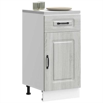Keuken onderkast Kalmar bewerkt hout grijs sonoma eiken