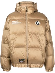 AAPE BY *A BATHING APE® veste matelassée à patch logo - Marron