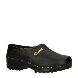 Gevavi Dallas leren klompen zwart Gevavi Dallas leren klompen zwart